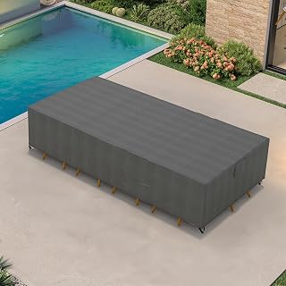 PURPLE LEAF Patio Outdoor Furniture Cover TPU Coating 142"L x 63"W x 29"H