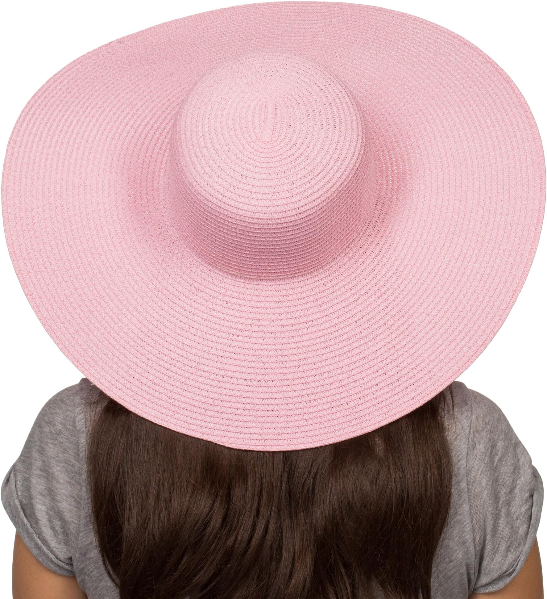 The Chic Soul Pom Pom Multi-Color Floppy Sun Straw Beach Hat Beige