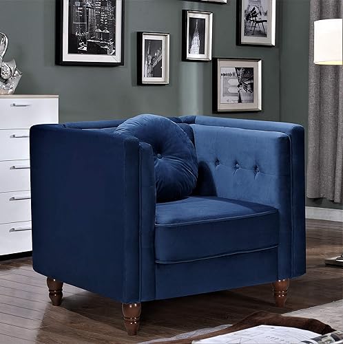 Miniatura 2 de Lexie - Sillas decorativas tapizadas de terciopelo de estilo moderno de mediados de siglo, acogedoras sillas de lectura para dormitorio, sala de