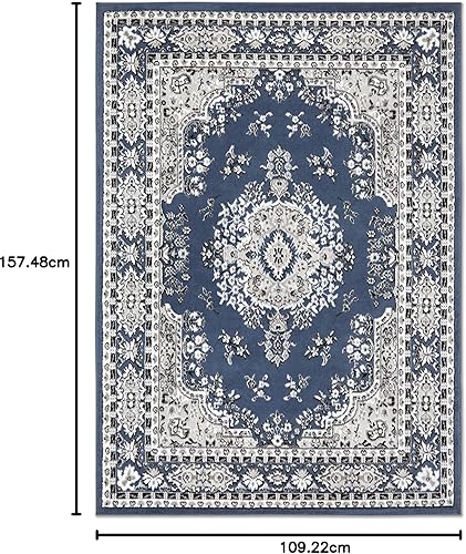 Miniatura 46 de Home Dynamix Premium Sakarya - Tapete tradicional con borde y medallón, gris, tapete rectangular de 7 pies 8 pulgadas x 10 pies 7 pulgadas Azul