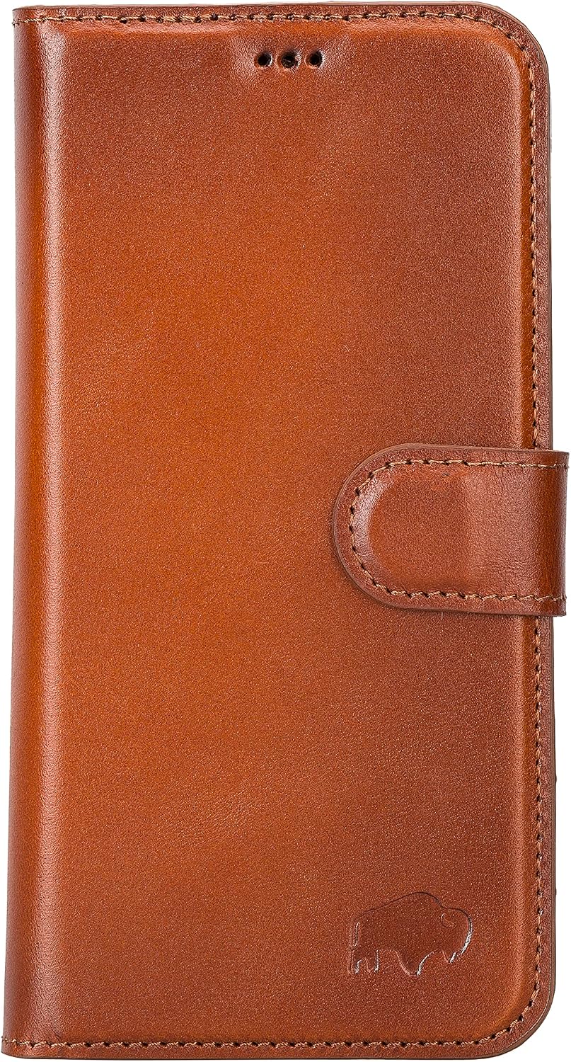 BLACKBROOK iPhone 14 Pro Max Wallet & Case Set - (2 in 1) Carter Full Grain Leather Detachable Wallet - 4 Credit Card Slots, Cash & Clear ID Pockets