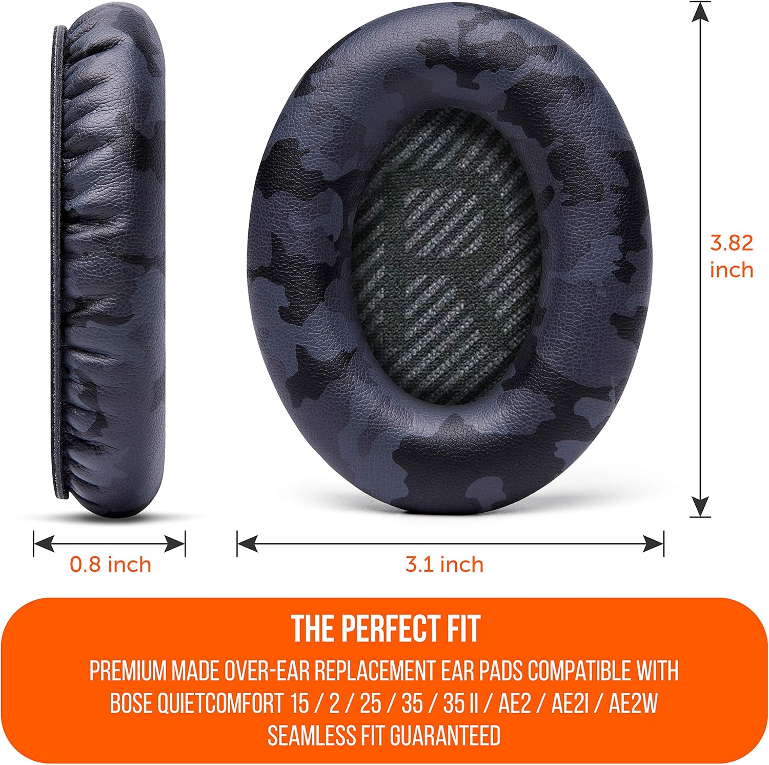 WC Wicked Cushions Upgraded Replacement Ear Pads for Bose QC35 & QC35ii (QuietComfort 35) Headphones & More, Softer Leather - Image 5