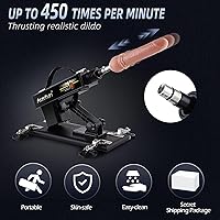 Vista 4 de Auxfun Máquina de Empuje Sexual Automática Máquina de Amor con Masturbador, Juguete para Adultos para Hombres y Parejas con Ventosa de 3.5 Pulgadas