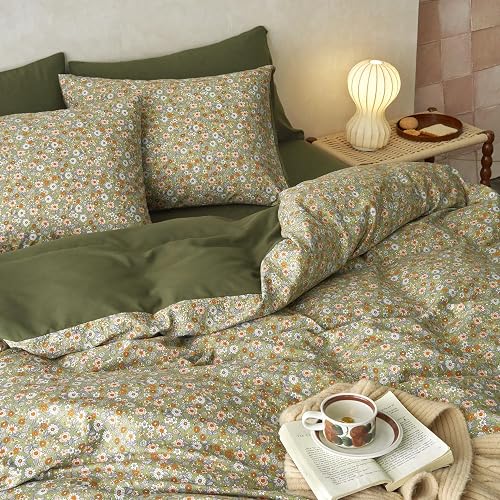 Wake In Cloud - Floral Comforter Set, Cute Vintage Flower