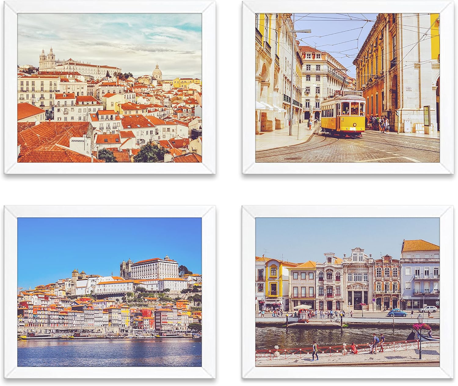 Vintage Vibrant Portugal Photography Photographic Prints, Set of 4, Unframed, Porto, Lisbon, Beach Coastal Art Decor Poster Sign, 5x7 - Image 2