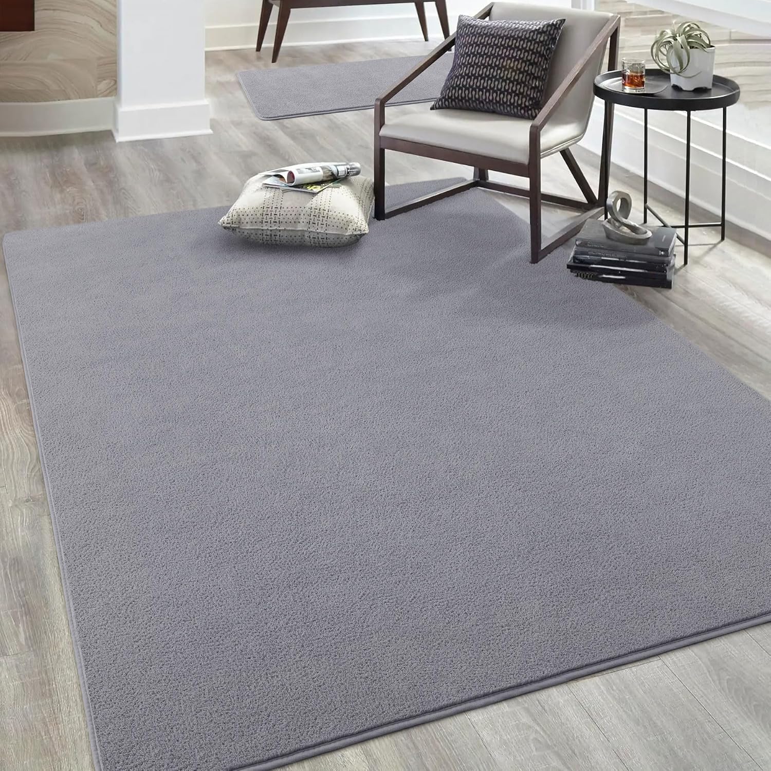 Amazon.com: Keeko 4x6 Grey Area Rugs for Bedroom, Soft Modern Living ...