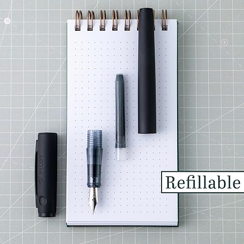 Miniatura 4 de PILOT Explorer - Pluma estilográfica ligera en caja de regalo barril blanco, punta mediana (16928)