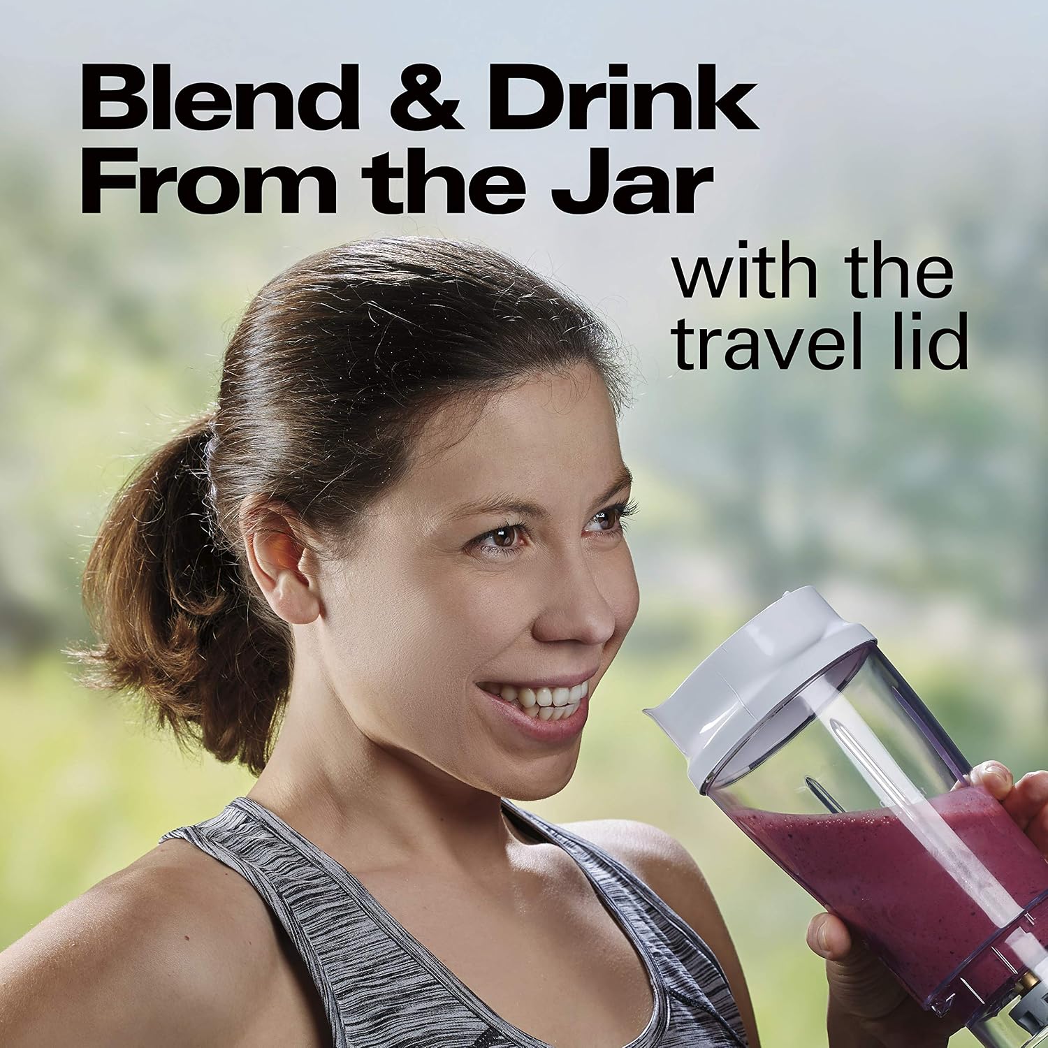 Hamilton Beach Personal Blender for Shakes and Smoothies with, Two 14oz Travel Cups and 2 Lids, White (Discontinued)