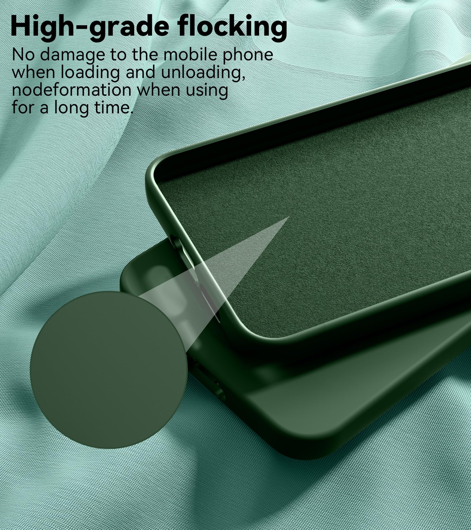 FLLAO Cover Compatibile con Google Pixel 9A 5G con 2 Pellicola Vetro Temperato, Custodia Ultra Sottile Silicone TPU Morbido Case Protettivo Verde