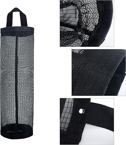 Miniatura 5 de Bolsa de basura de malla para bolsas de plástico, dispensadores, 2 unidades, plegables, colgantes, bolsas de basura, organizador de reciclaje de