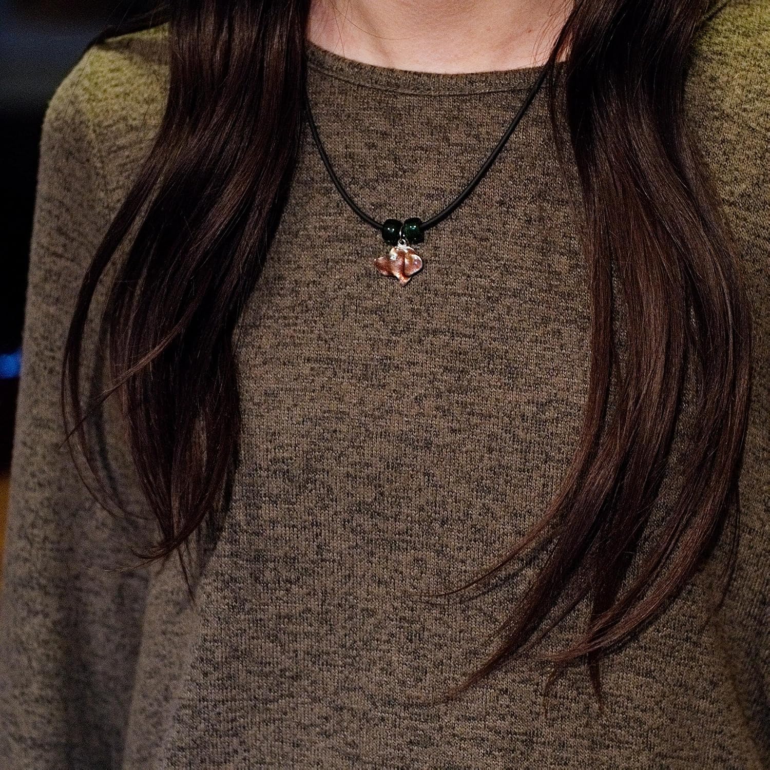Enamel Chocolate Labrador Necklace