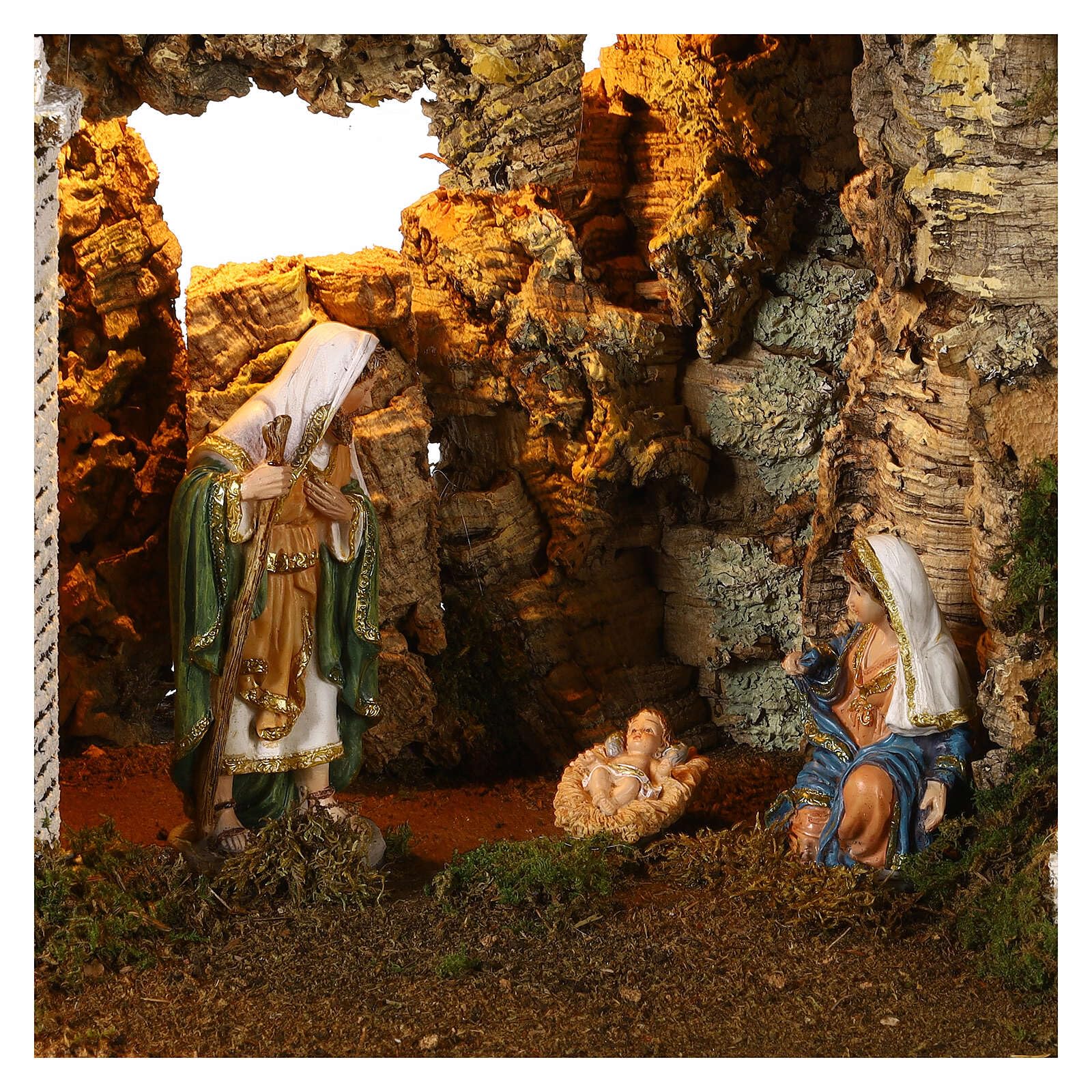 Nativity Village Holy Family 16 cm Cork 50x75x40 cm, EmptyStatues Height: 16 cm|Height: 50 cm|Width: 76 cm|Depth: 40 cm