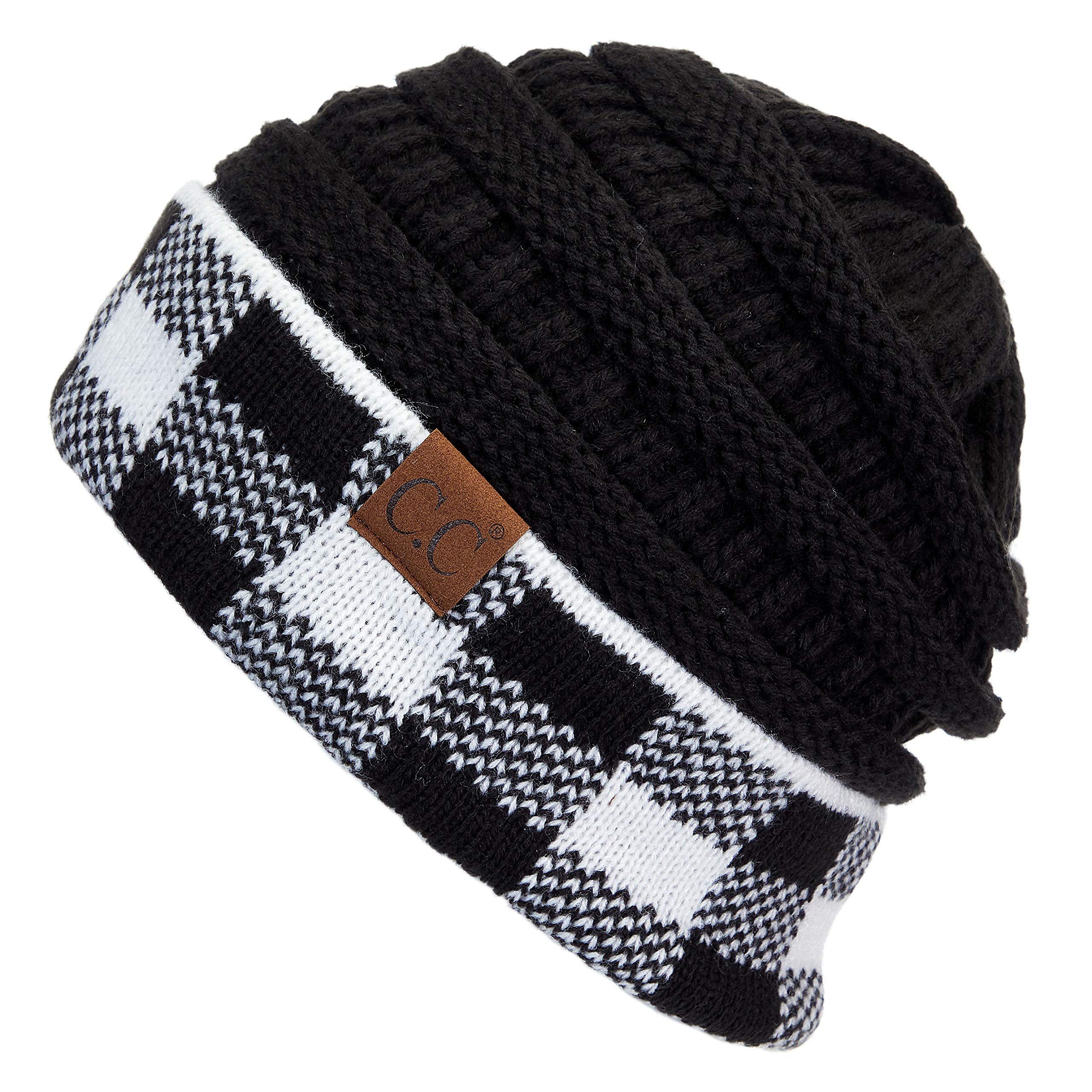 C.C Trendy Warm Chunky Soft Stretch Cable Knit Beanie Skully, Winter Mint, One Size — view 172