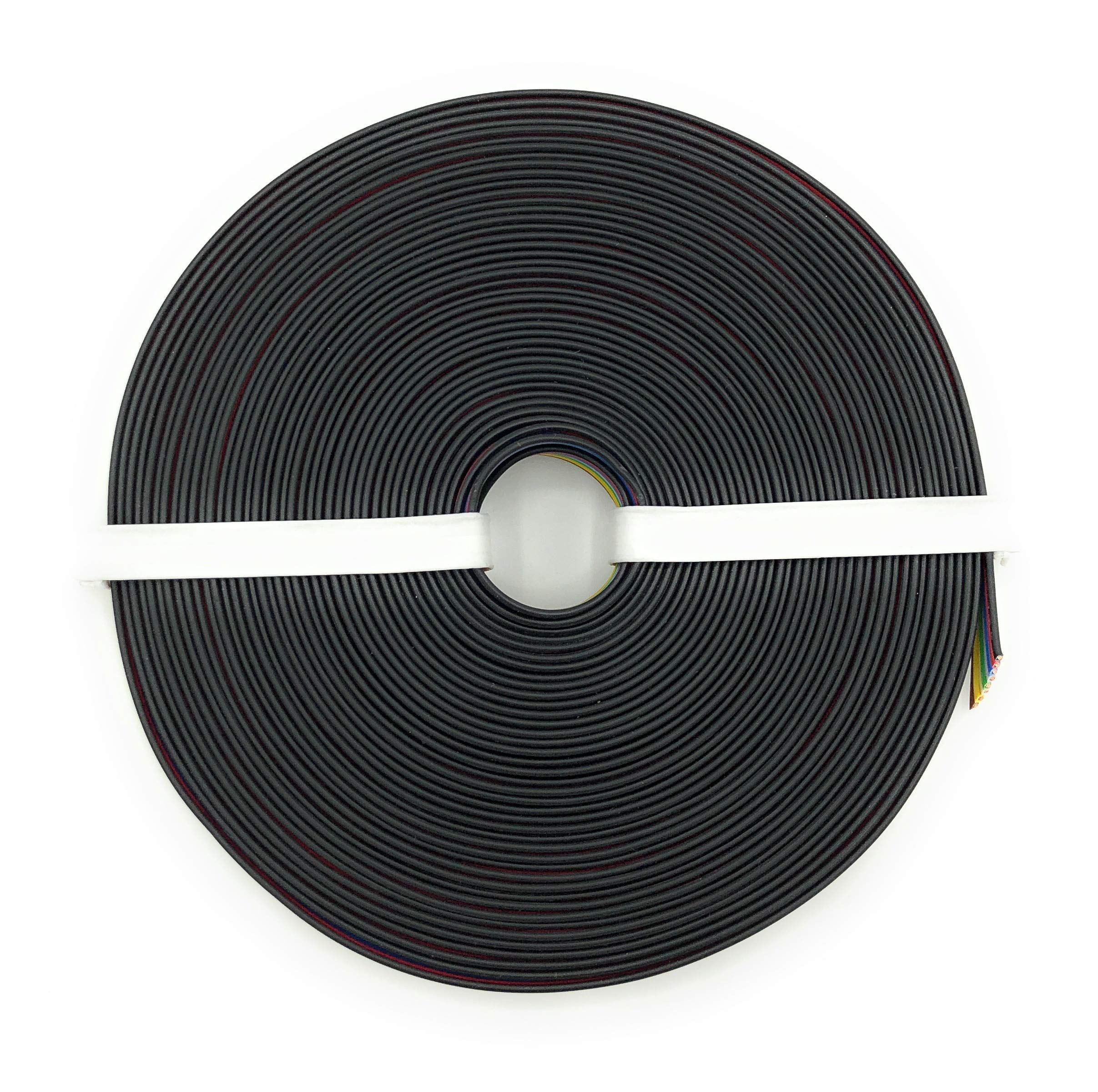 Cavo L825/10 - Filo in rame 8 x 0,25 mm² - Cavo piatto a 8 fili - 8 colori: nero, rosso, blu, grigio, verde, bianco, giallo, marrone - anello da 10 m