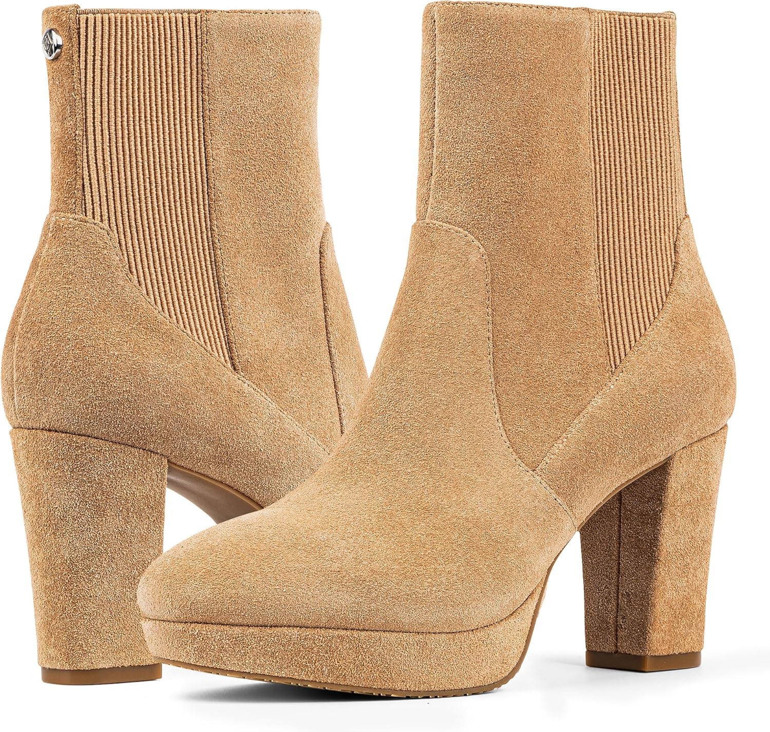 Donald Pliner Women’s LABELL Heeled Ankle Booties - 2” Stacked Block Heel with Platform, Zip Closure Ankle Boots, Fashion Women’s Boot