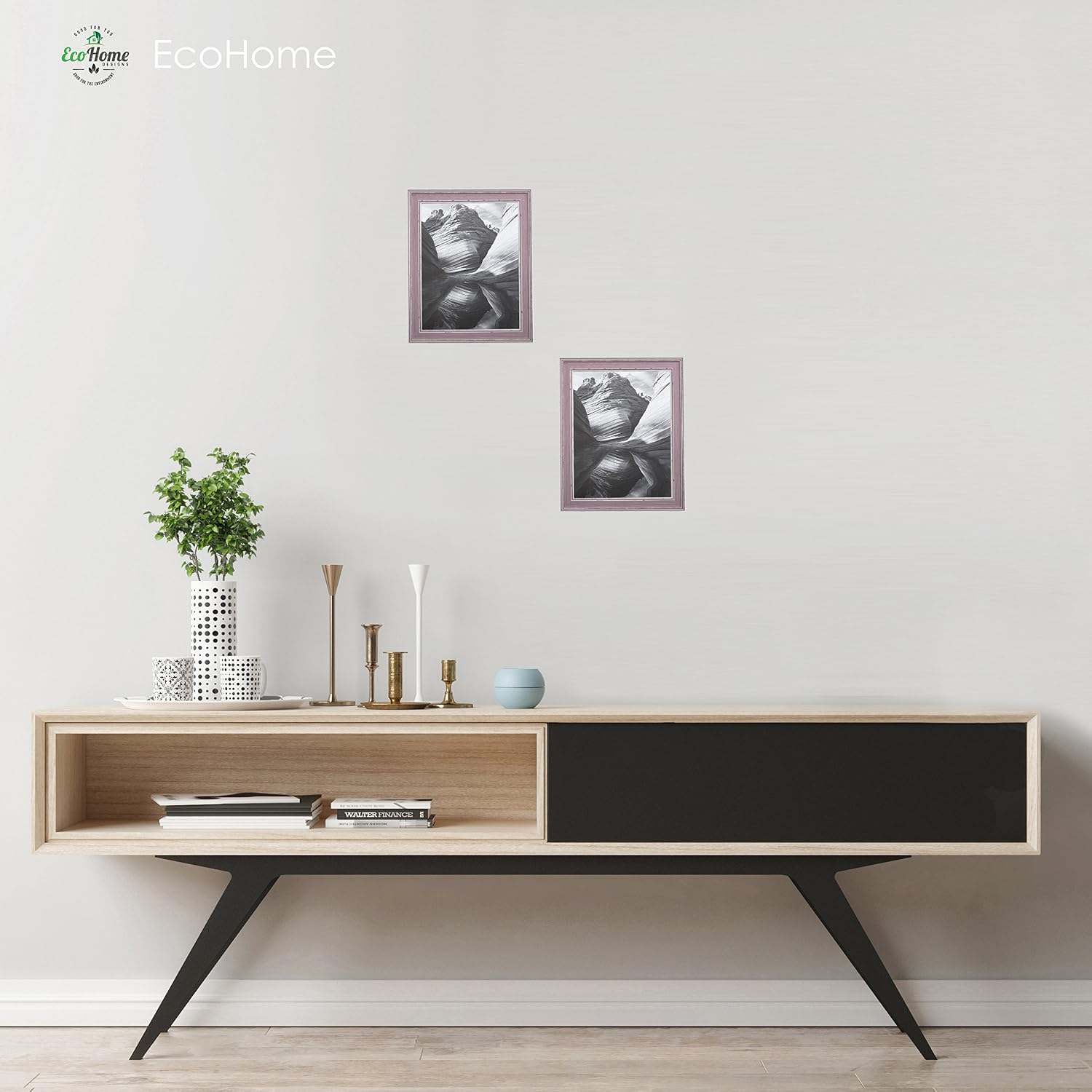 EcoHome 5x7 Picture Frame Distressed Rose - Wall Mount or Desktop Display, Frames
