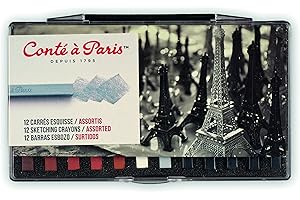 Crayola's Conte Conté Conte crayons 4-Color Set - sanguine natural willow red...