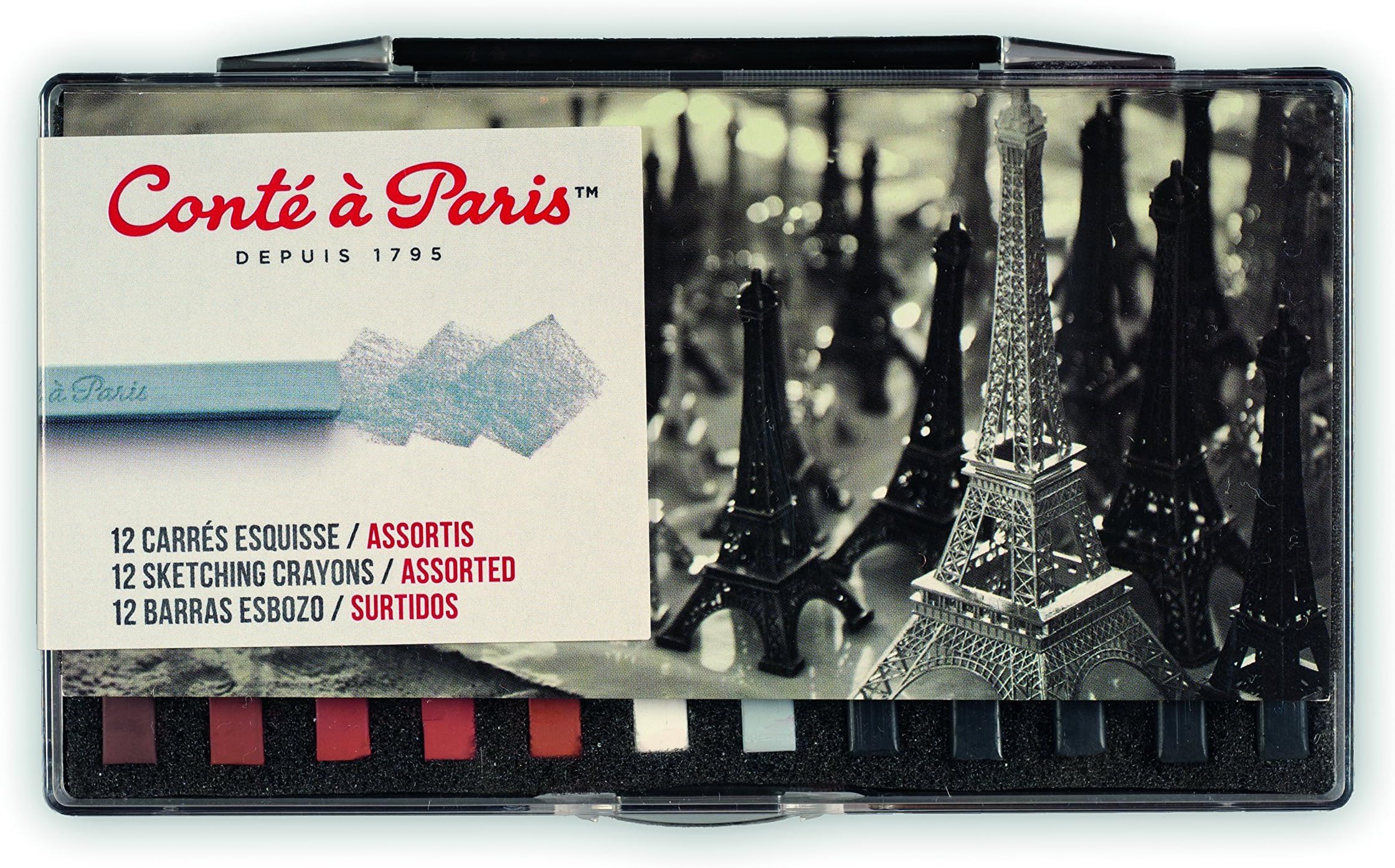 Conte A Paris Sketching Crayons Set with 12 Assorted