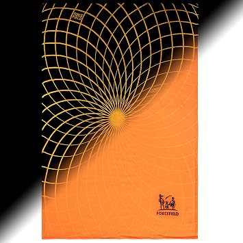 FORCEFIELD Force Field Cloak Glow in The Dark Blanket - Choice Bedtime Solution That Turns Fear of The Dark Into Fun in The Dark - Throws That Glows for Hours Orange Spiral Defender