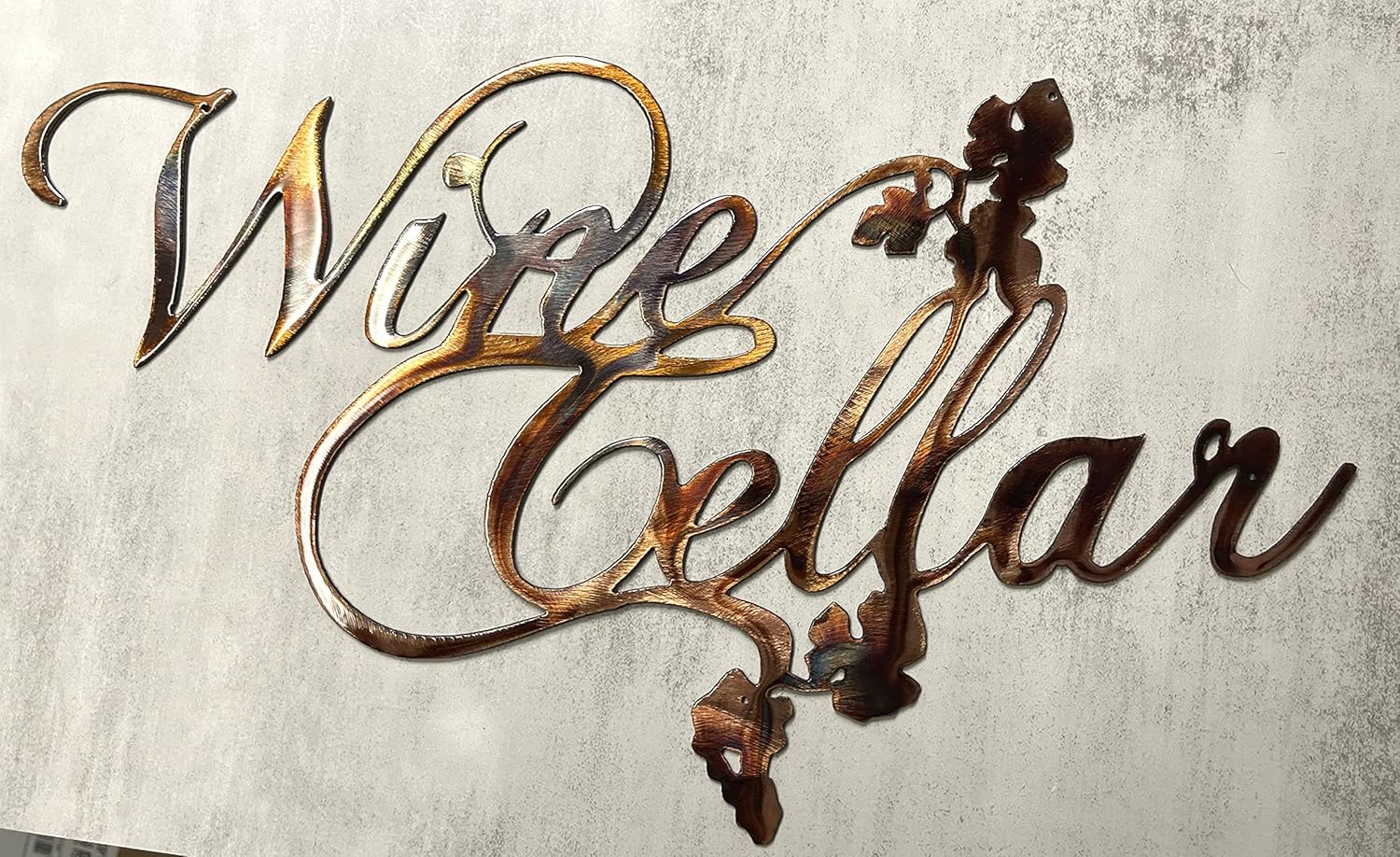 Wine Cellar Metal Wall Sign 17" x 10"