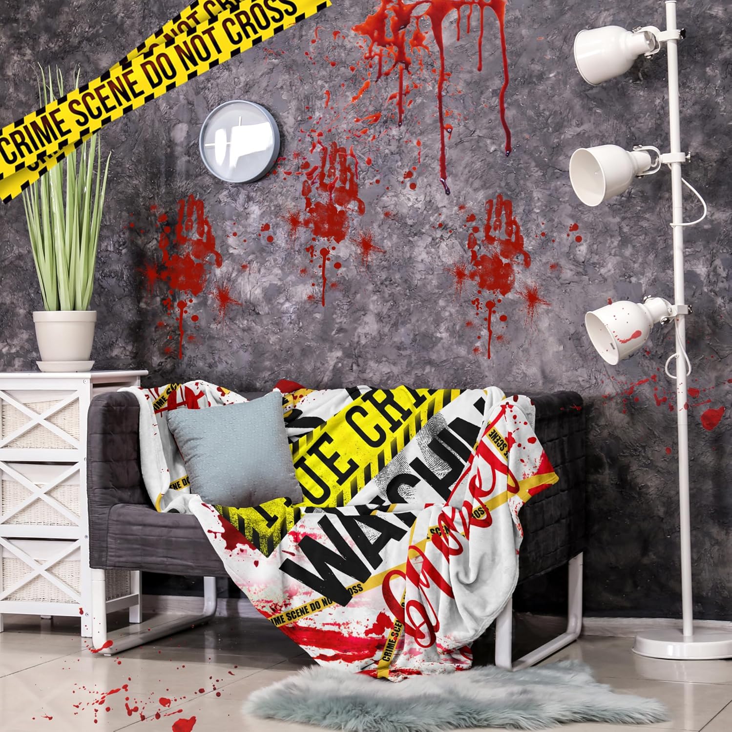 True Crime Gifts, True Crime Blanket 60"X80", Serial Killer Gifts, True Crime Gifts for Women/Men, Crime Show Lover Gifts, Gifts for True Crime Lovers, Crime Scene/Detective Gift