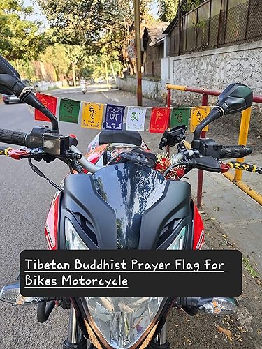 Dojin © - Combo de bicicleta con bandera de oración Ladakh multicolor (paquete de 3)