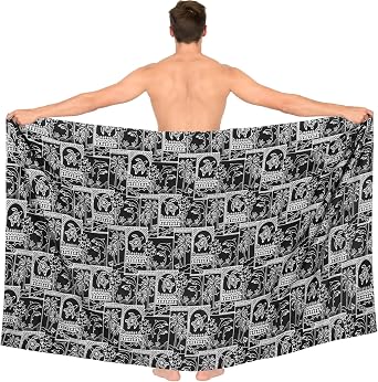 LA LEELA Mens Bath Trunk Aloha Sarong Wraps Pareo
