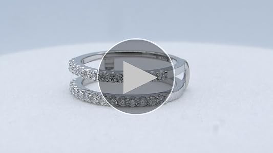 Dazzlingrock Collection 0.45 CT Diamond Wedding Enhancer Guard – Double Band, 18K White Gold, Size 4.5
