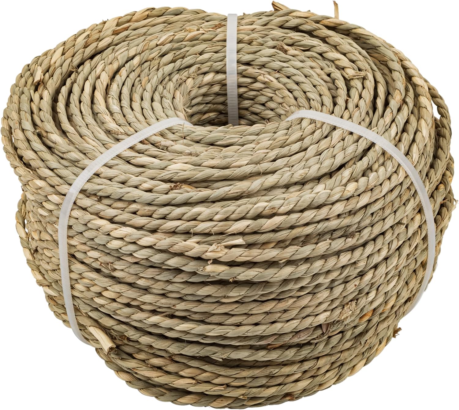 #2-5/32" Twisted Seagrass Rope | 1 Pound Coil | Sea Grass Cord for Chair Caning, Basket Weaving and Wicker Furniture Making | Basketry, Wicker Weaving and Repair Supplies | UA-532SGR