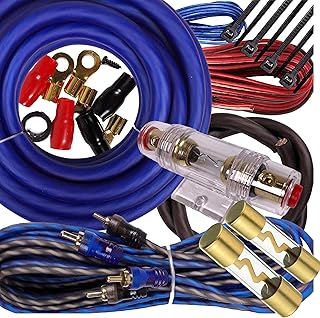 Gravity Complete 2600W 4 Gauge Amp Kit Amplifier Install Flexible Wiring Complete 4 Ga Installation Cables for Installer and DIY Hobbyist