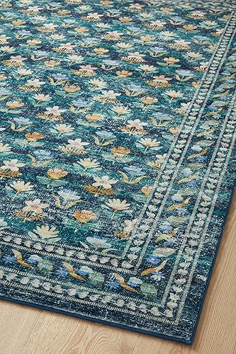 Miniatura 9 de Loloi Rifle Paper Co. x Loloi Courtyard Collection COU-05 - Alfombra de área de 7 pies 6 pulgadas x 9 pies 6 pulgadas, CloudPile