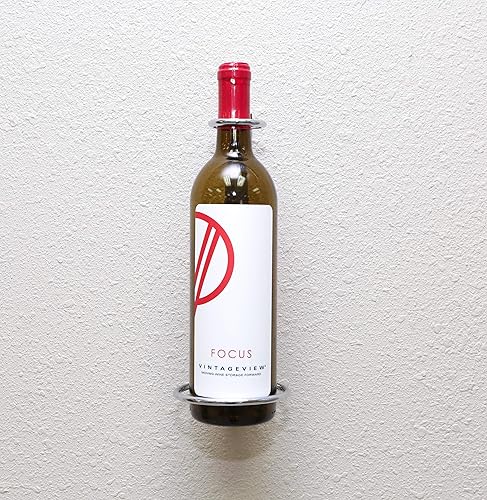 Miniatura 9 de VintageView Wall Series Perch - Estante vertical para botellas de vino para 1 botella de pared (negro satinado) - Elegante almacenamiento de vino