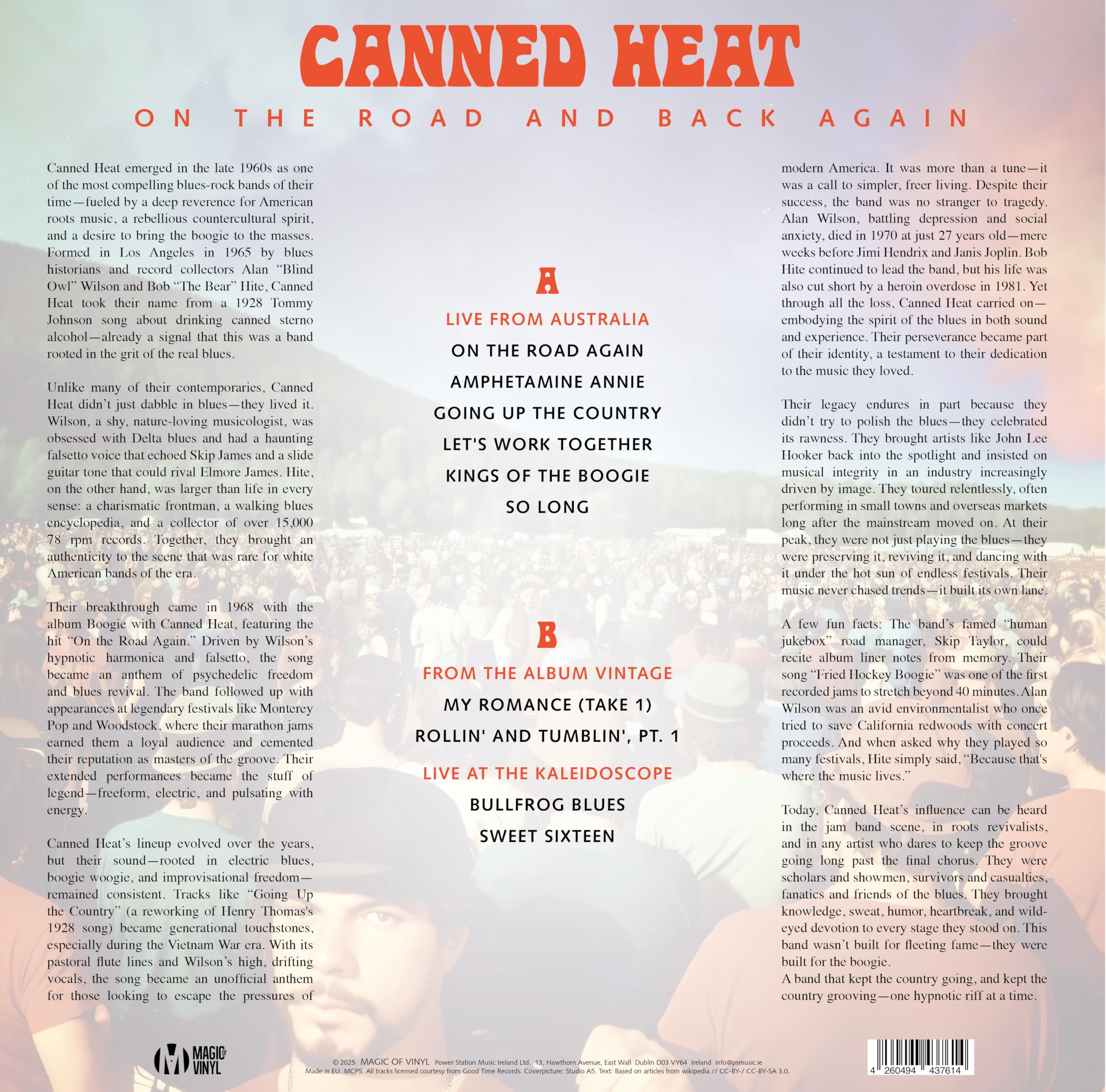 Canned Heat - On The Road And Back Again - 180 gr. - Limitiert