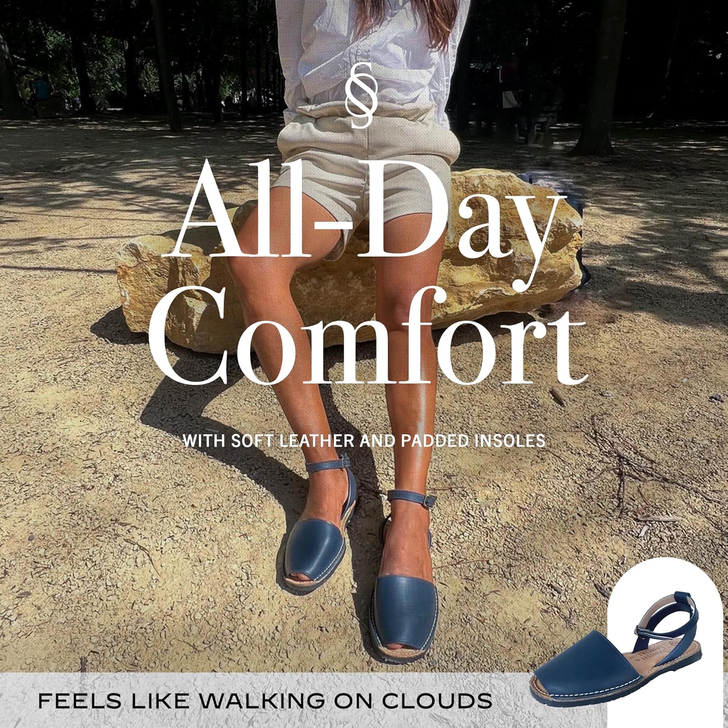 The Spanish Sandal co Classic Ankle Strap Sandals for Women, Dressy, Soft Leather, Removable Ankle Strap Flats for Women, Casual Flat Sandals