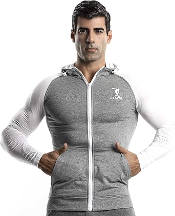 Amazon.com: DEMIG Sudadera con cremallera para hombre gris con bolsillos  Kanga hechos con algodón orgánico y microfibra : Ropa, Zapatos y Joyería
