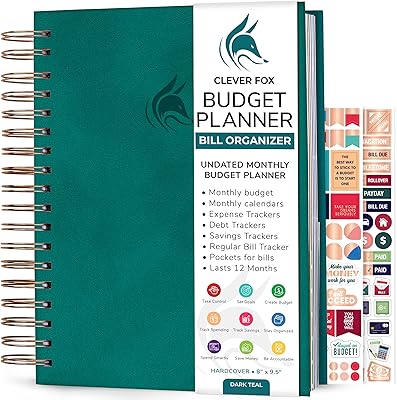 Clever Fox Budget Planner & Monthly Bill Organizer with Pockets. Expense Tracker Notebook, Budgeting Journal and Financial...