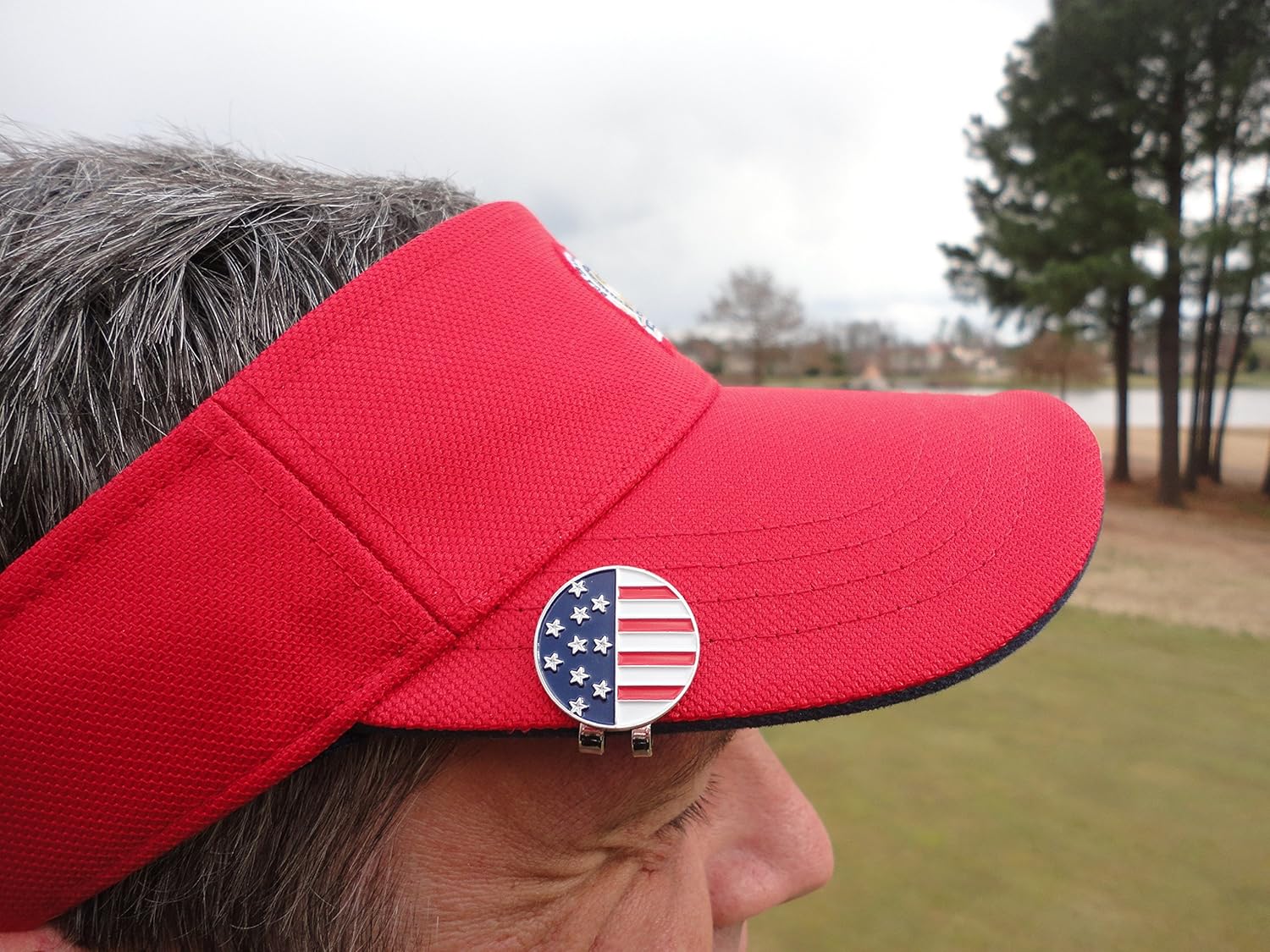 review American Flag Golf Ball Marker & Magnetic Hat Clip