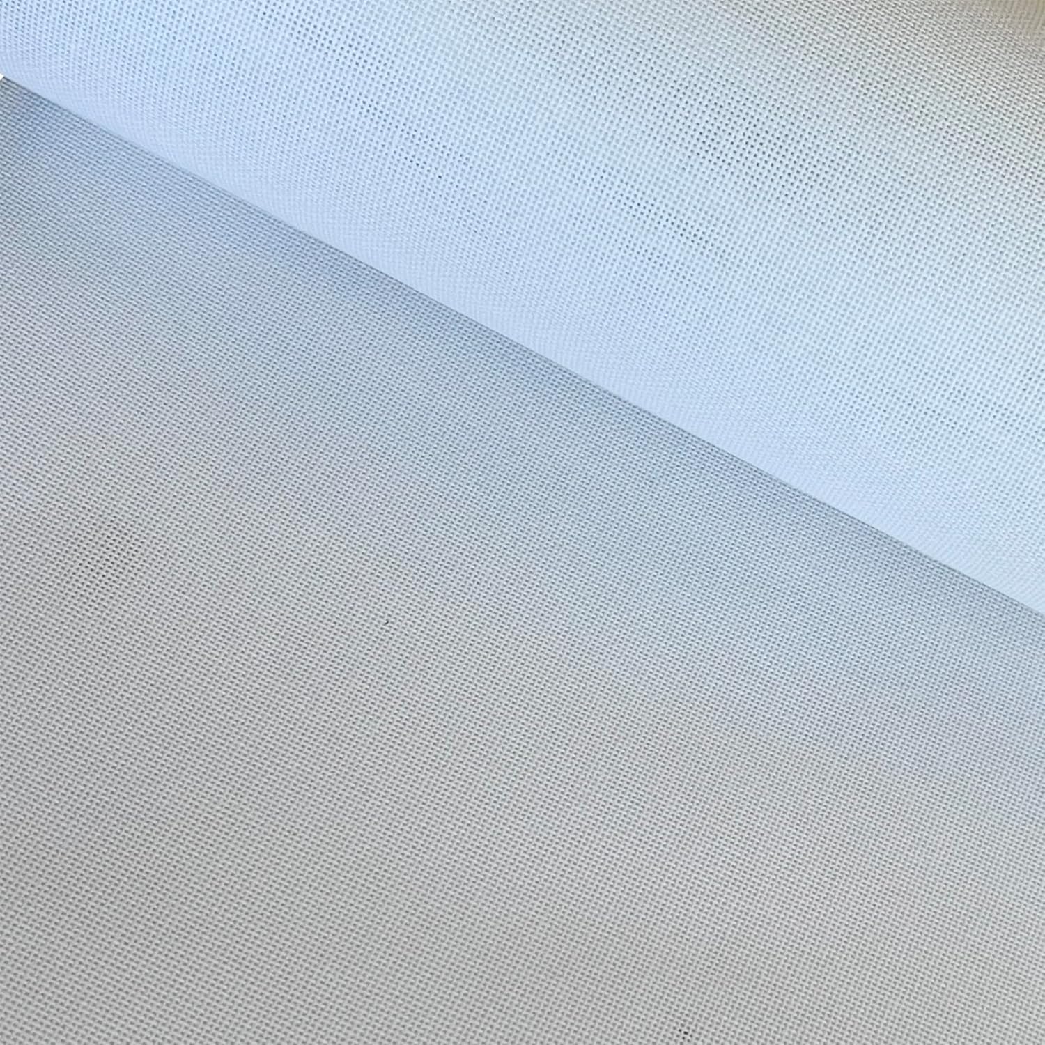 25 Count Evenweave Fabric Needlework Canvas Cross Stitch Cloth, White, W59″ x L39″