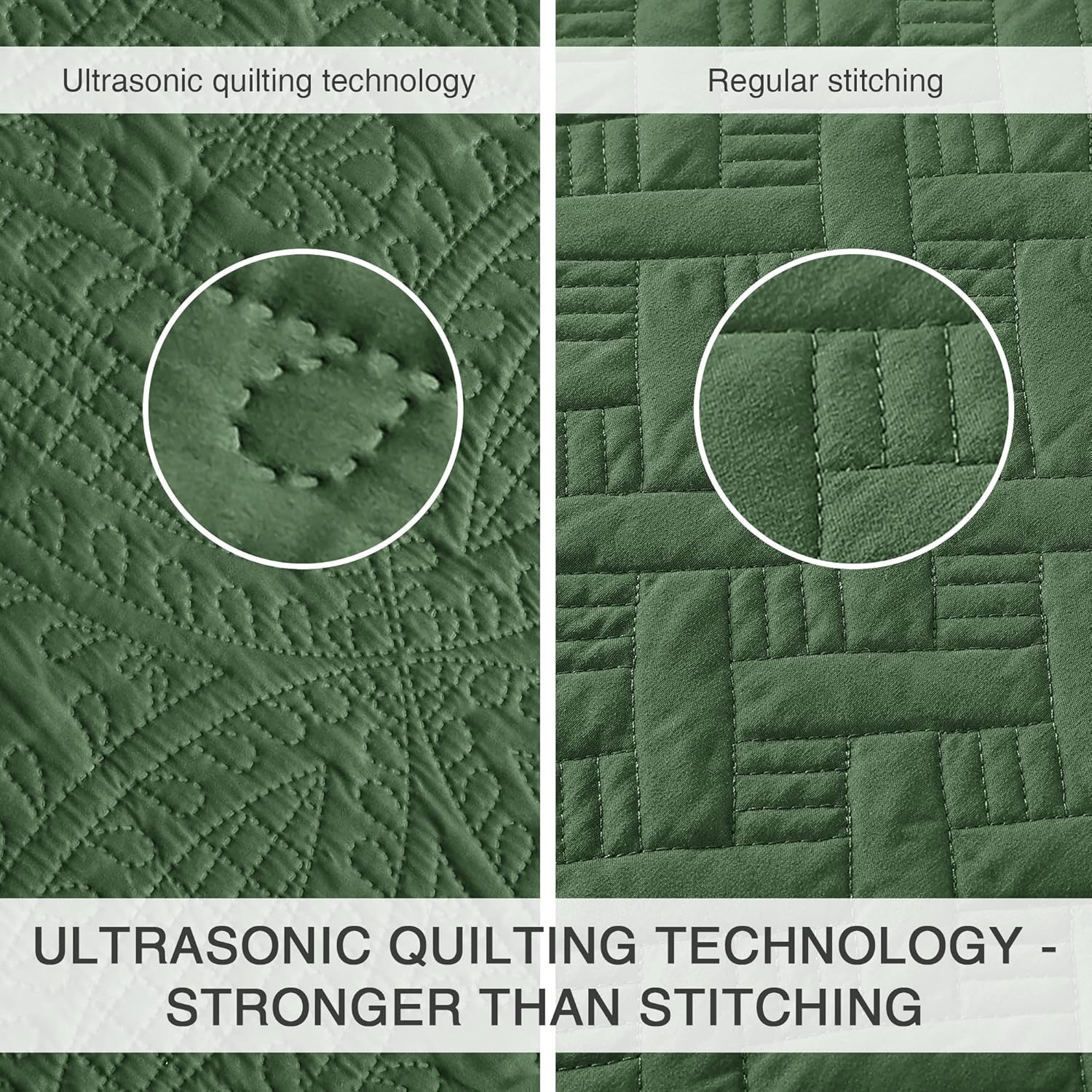 Love's cabin King Size Quilt Set Olive Green Bedspreads - Soft Bed Summer Quilt Lightweight Microfiber Bedspread- Modern Style Coin Pattern Coverlet for All Season - 3 Piece (1 Quilt, 2 Pillow Shams) : Home & Kitchen