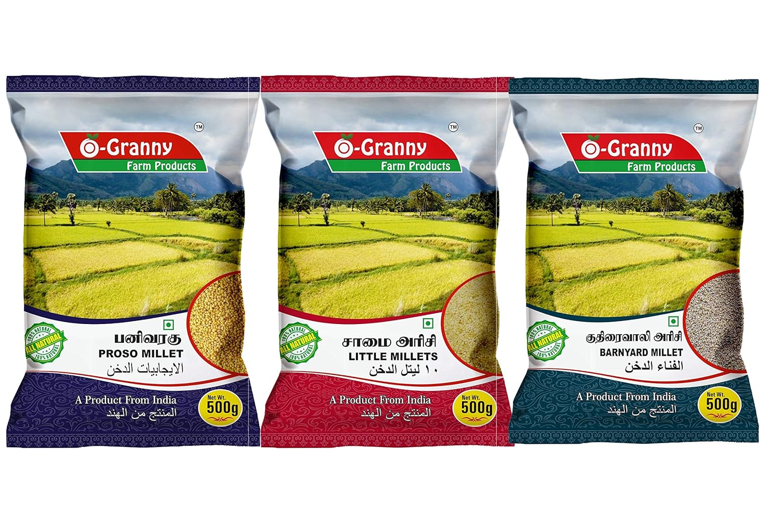Ogranny Farm Products Mixed Millets Natural & Organic Grains Combo
