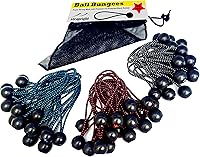 Vista 1 de Strapright- Bungee Cords with Balls- 60 Pack, 3 Sizes 5.5", 4.7" & 3.5" Ball Bungee Cords, Black UV Treated Stretch Tie Loops with Plastic Toggle
