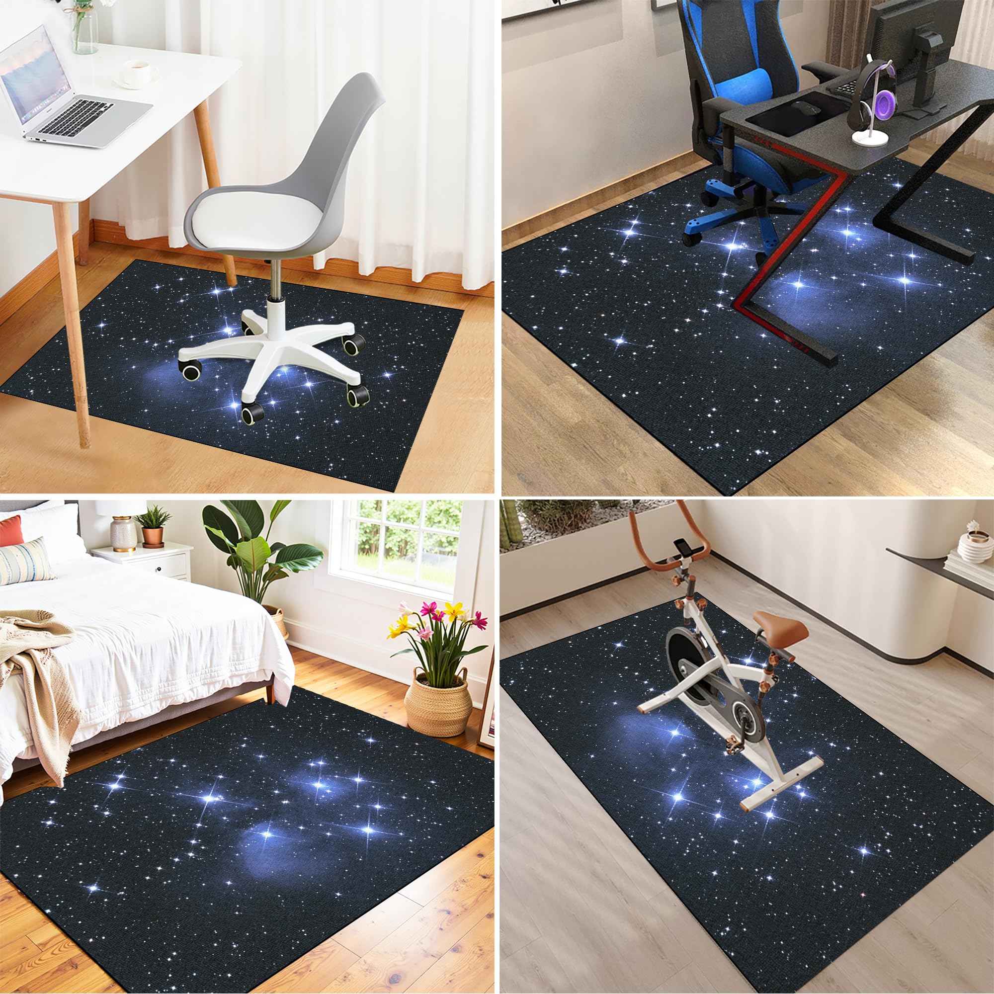 Tappeto Gaming Pavimento, Tappeto Sedia Ufficio, Tappeto Salvapavimento Antiscivolo, Ufficio Protettore del Pavimento, Tappetino di Protezione in legno/piastrelle per ufficio e casa 60 x 90 cm