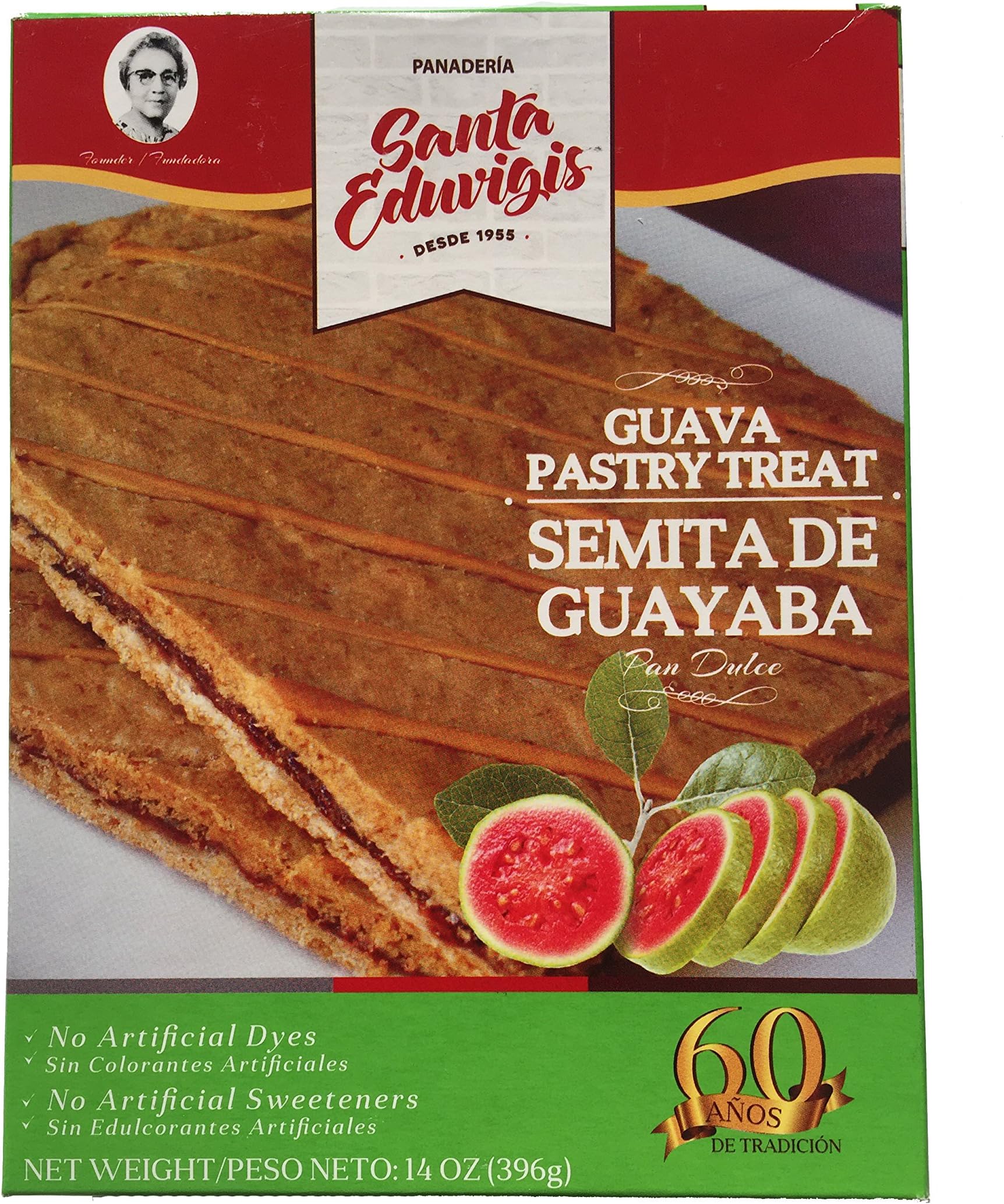 SANTA EDUVIGIS Pan Dulce - Semita Salvadoreña. (Semita de Guava, 14 oz.)