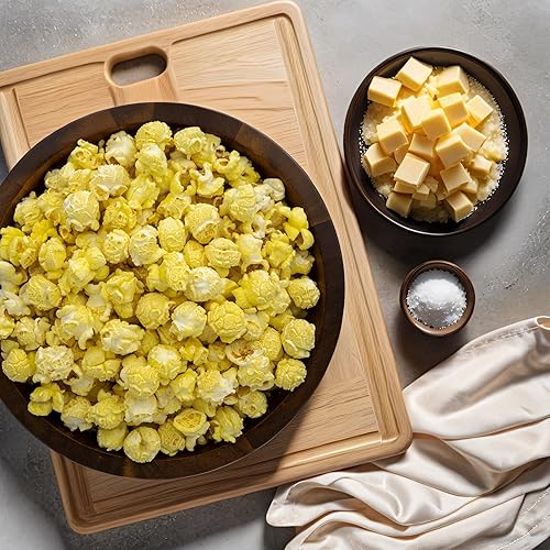 Miniatura 7 de Signature Popcorn, Cubo de regalo de agradecimiento de 1 galón, palomitas de maíz de medio caramelo y medio queso cheddar, recipiente de plástico