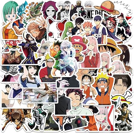 Amazon Com 50 Pack Mixed Anime Characters Stickers Water Bottles Laptop Phone Guitar Skateboard Computer Japan Anime Cartoon Stickers Vinyl Waterproof Aesthetic Trendy Decals For Teens Boys Girls Adults Electronics