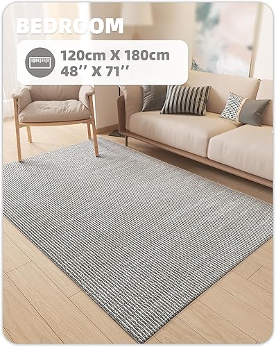 Miniatura 10 de Color&Geometry Tapete grande de 3 x 5 pies para entrada, lujoso, pelo bajo, resistente, fácil de limpiar, tapete de interior de 36 x 59 pulgadas,