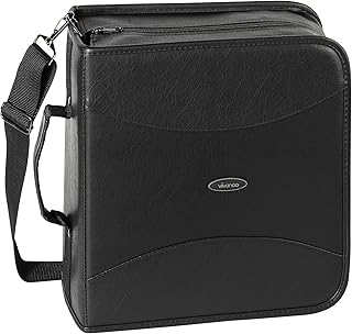 Vivanco Pro CDK 320 - Funda de Piel sintética para CD (hasta 320 CD), Color Negro