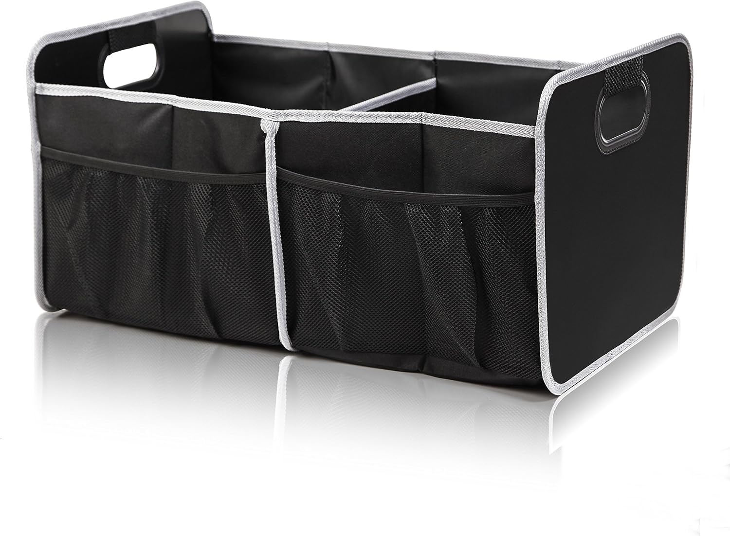 Car Trunk Organizer - Premium Water Resistant Grocery Storage Bag with Strong Handles - Collapsible Design