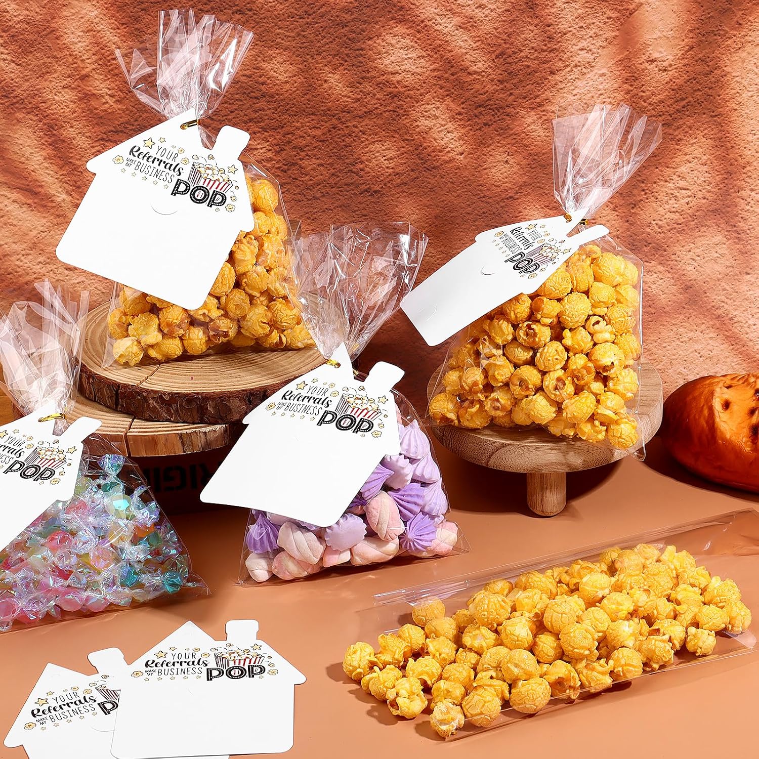 150 Sets Open House Gift Real Estate Agent Supplies Popcorn Gift Bags image 4