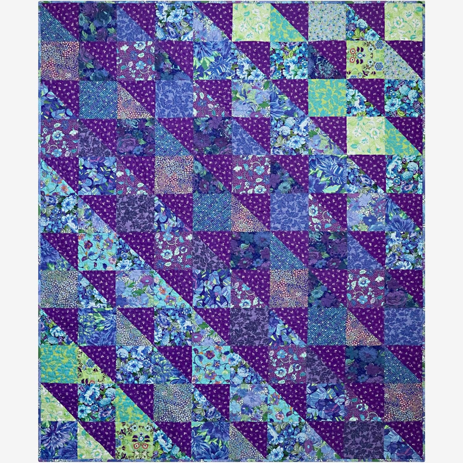 The Quilt Kit Co Glimmer Petal Precut Quilt Kit with Fabric